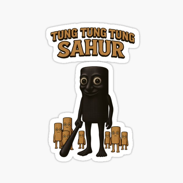 Aperçu de l'œuvre Tung Tung Sahur – Commandant Sentinelle du Royaume de Bois Édition Limitée créée et vendue par plweaGeek.