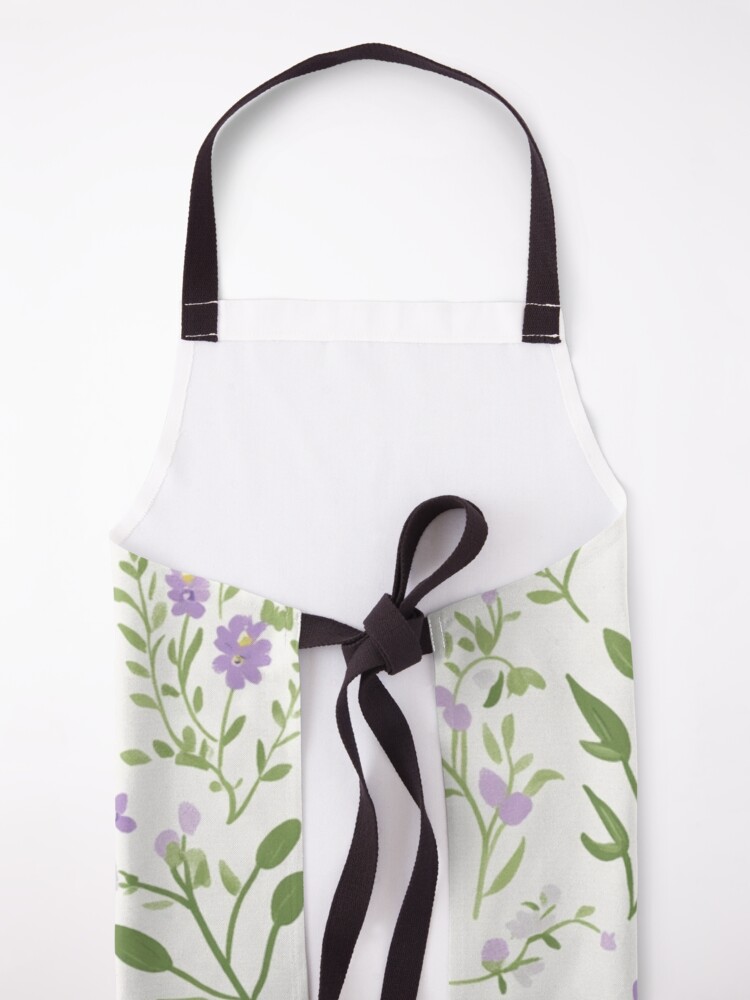 Thumbnail 5 of 6, Apron, Yellow Bunny & Lavender Floral Pattern – Springtime Whimsy designed and sold by Patricks-Art.