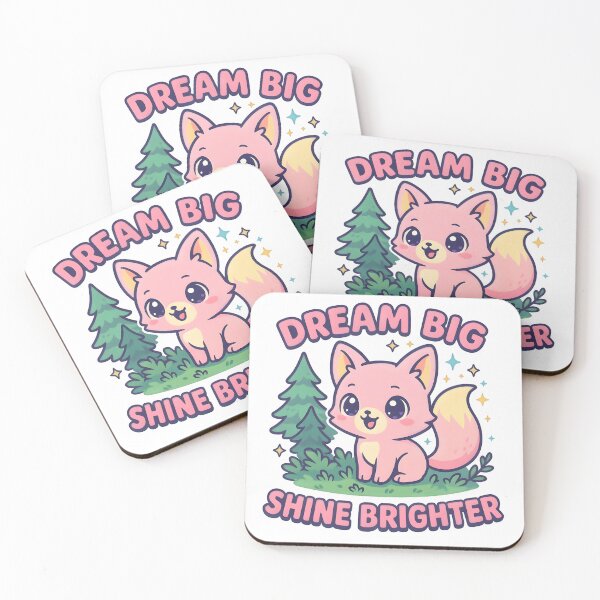 Item preview, Dream Big, Shine Brighter Fox T-Shirt - Cute Motivational Tee designed and sold by AnnDesignStudio.