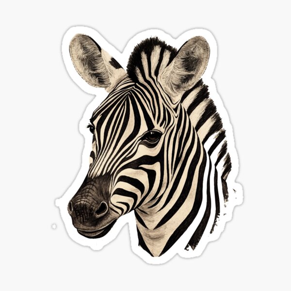 Artikel-Vorschau von Zebra-Tierkunst - Monochromes wildes Design, designt und verkauft von Noor1art1.