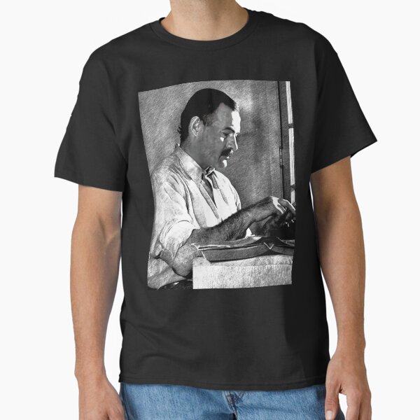Item preview, Ernest Hemingway at his typewriter designed and sold by stevepaint.