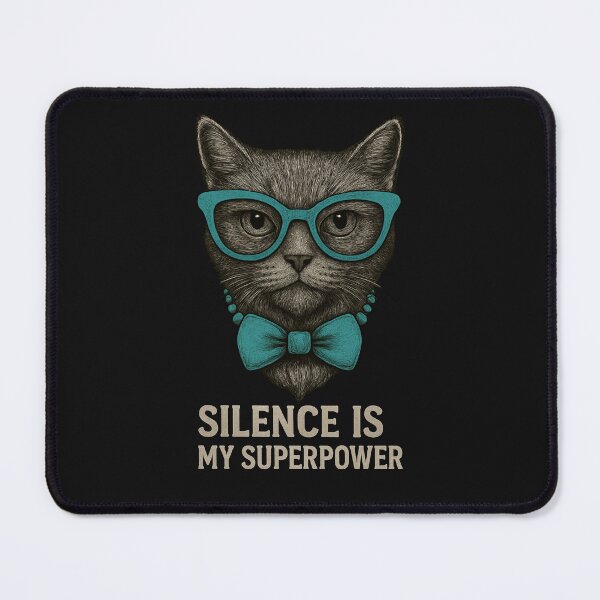 Item preview, Lady Meowington – Silence is My Superpower designed and sold by SilaShop222.