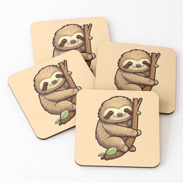 Item preview, Happy cute sloth hanging on a tree designed and sold by Art Happens.
