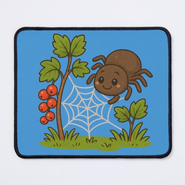 Item preview, Cute Cartoon Spider with Web and Berries designed and sold by IraBum.