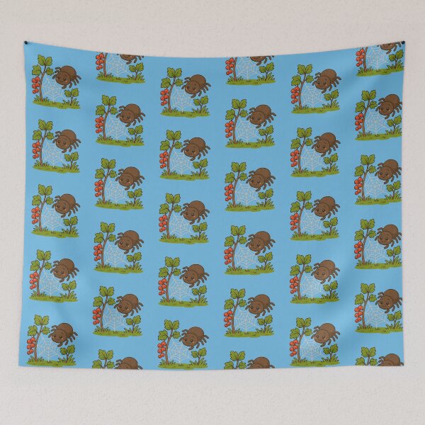 Item preview, Cute Cartoon Spider with Web and Berries designed and sold by IraBum.