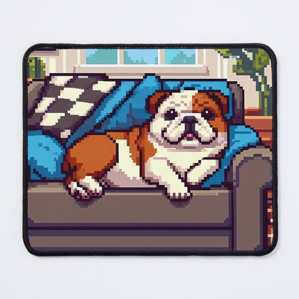 Item preview, Friendly bulldog on couch designed and sold by Heidi25L.