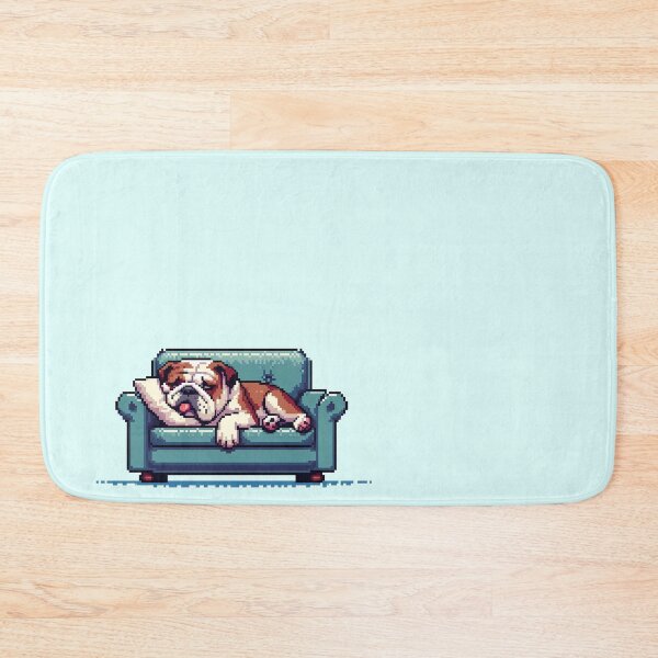 Item preview, Exhausted bulldog on sofa designed and sold by Heidi25L.