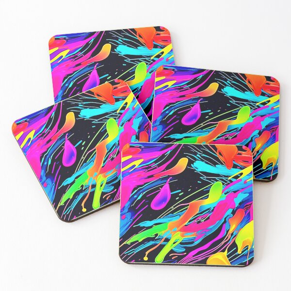Item preview, Vivid Paint Splatters Design designed and sold by Health And Fitness Posts e-Store.