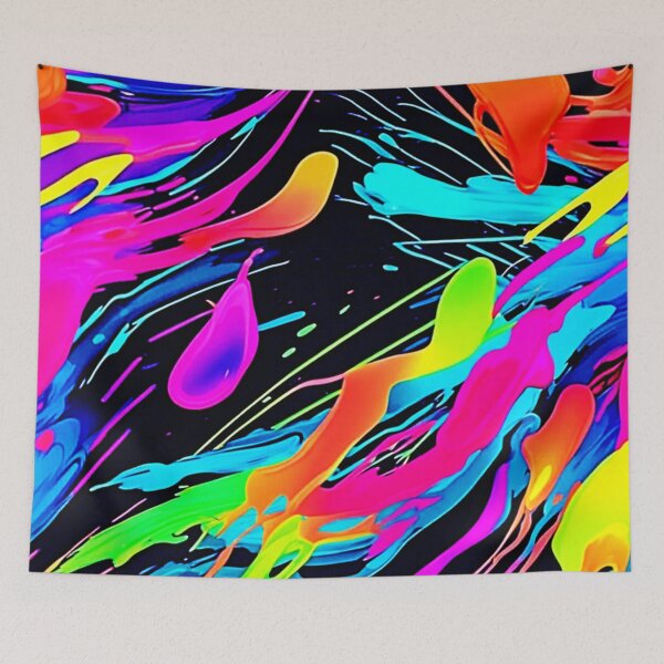 Item preview, Vivid Paint Splatters Design designed and sold by Health And Fitness Posts e-Store.