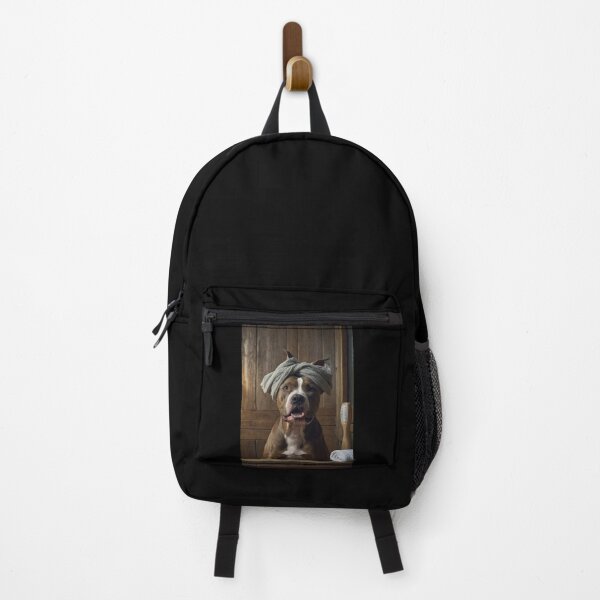 Item preview, Pitbull Dog with Towel Turban at Spa designed and sold by vk09.