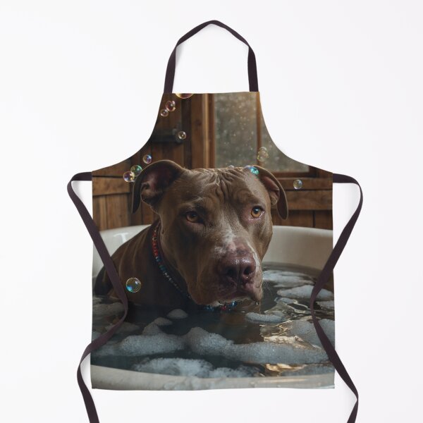 Item preview, Pitbull in Bubble Bath by Window designed and sold by vk09.