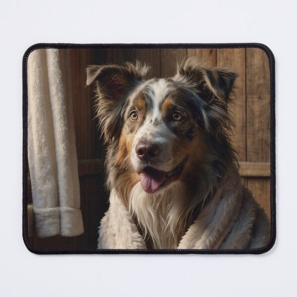 Item preview, Australian Shepherd Wrapped in Blanket designed and sold by vk09.