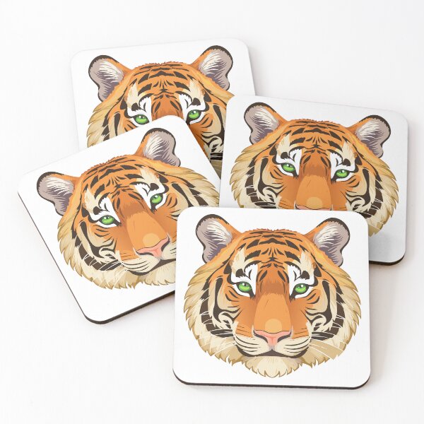 Item preview, Wild animal tiger head face mascot design vector illustration, (Panthera tigris) big cat jungle animal designed and sold by Danler.