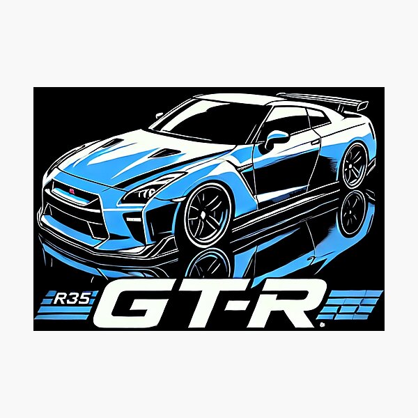 Item preview, GT-R R35 Blue  designed and sold by TheArtOfCar.