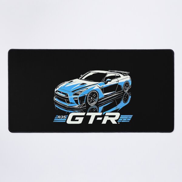Vista previa del artículo con la obra «GT-R R35 Azul», diseñado y vendido por TheArtOfCar.