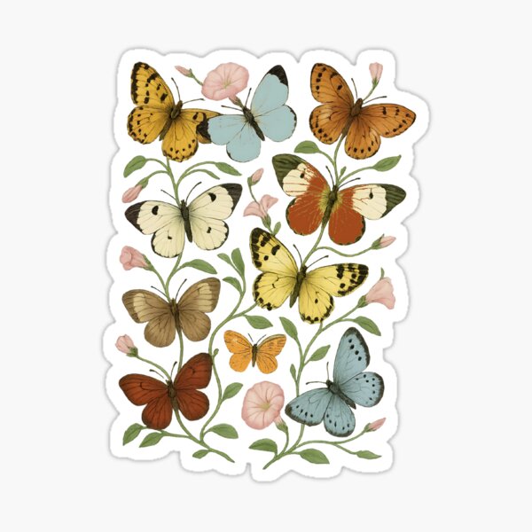 Artikel-Vorschau von Bunte Vintage Schmetterlinge, designt und verkauft von HappyLifeCreate.