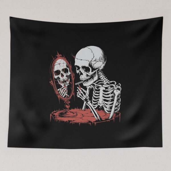 Item preview, Cute skeleton posing in front of the mirror designed and sold by ATOTI.
