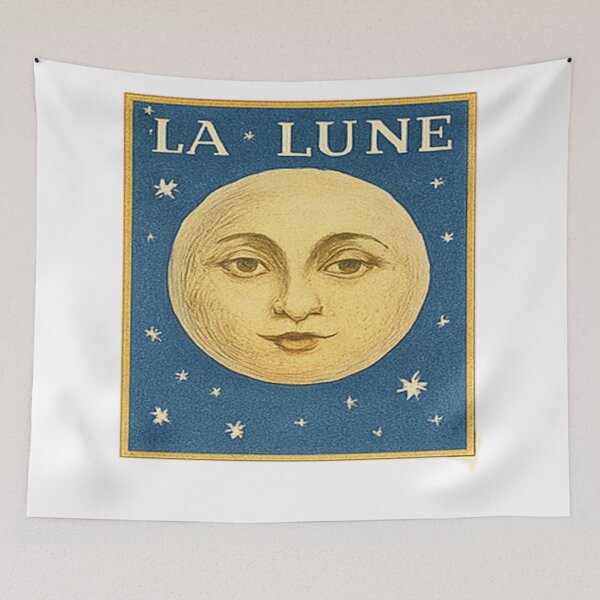 Aperçu de l'œuvre Illustration vintage de la Lune française – La Lune Celestial Art créée et vendue par weirdfishes123.