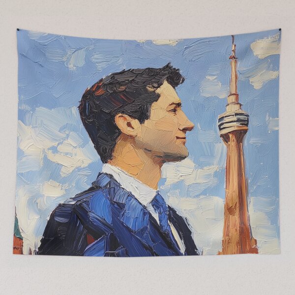 Item preview, Justin Trudeau | Post-impressionist painting style designed and sold by ComicsFactory.