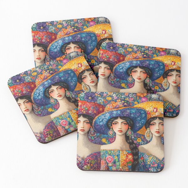 Item preview, Floral Hats and Colorful Dresses in Artistic Fusion designed and sold by Artessie.