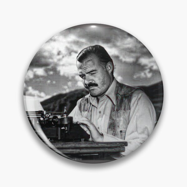 Item preview, Hemingway at his typewriter designed and sold by stevepaint.