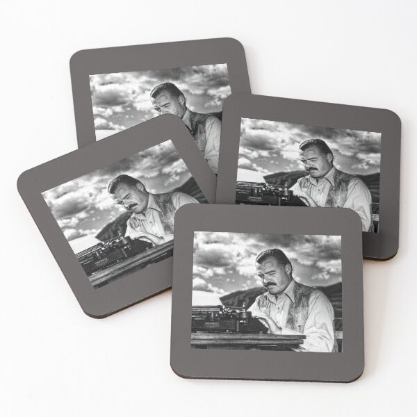 Item preview, Hemingway at his typewriter designed and sold by stevepaint.