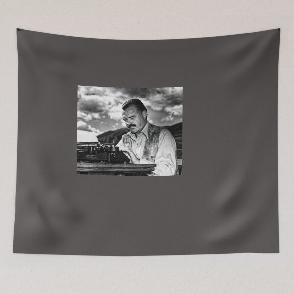 Item preview, Hemingway at his typewriter designed and sold by stevepaint.
