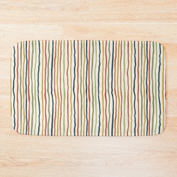 Item preview, Organic Wavy Stripe Pattern - Hand-Painted Retro Rainbow Line Art designed and sold by ColorMeBright.