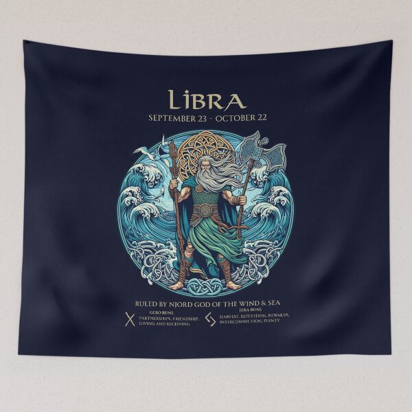 Item preview, Libra Norse Viking God Njord designed and sold by Kjahli.