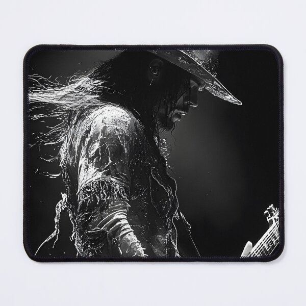 Item preview, Musician with guitar in dynamic, moody spotlight designed and sold by Artessie.