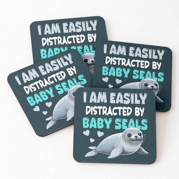 Item preview, Easily distracted by baby seals designed and sold by SidTastic .