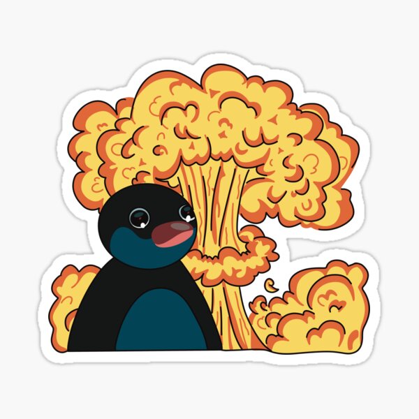 Vista previa del artículo con la obra «Pingu meme 3», diseñado y vendido por CheylaDesigns.