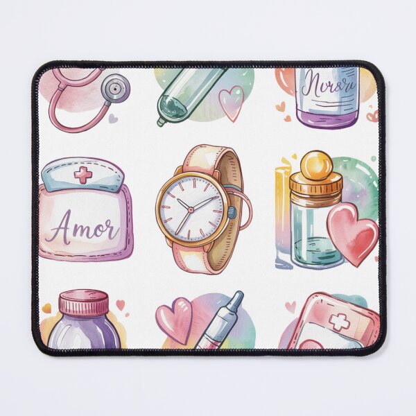 Item preview, Watercolor Nurse Tools Sticker Pack, Pastel Medical Aesthetic with Hearts and Amor, Cute Nursing Gift for Students and Healthcare Workers designed and sold by Giuggimade.