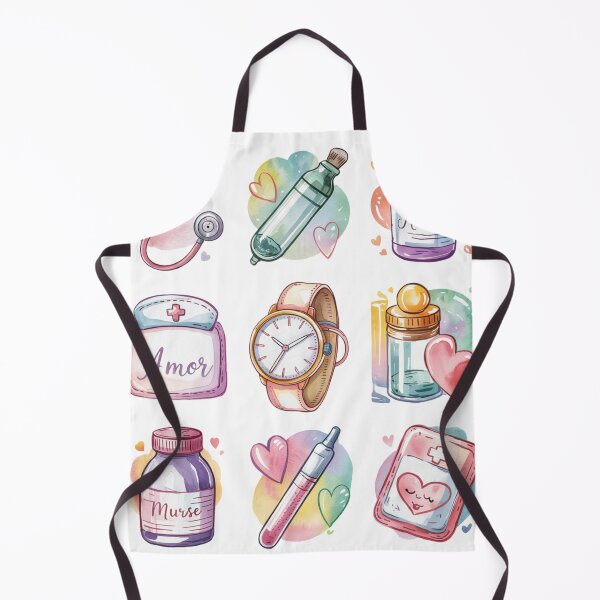 Item preview, Watercolor Nurse Tools Sticker Pack, Pastel Medical Aesthetic with Hearts and Amor, Cute Nursing Gift for Students and Healthcare Workers designed and sold by Giuggimade.