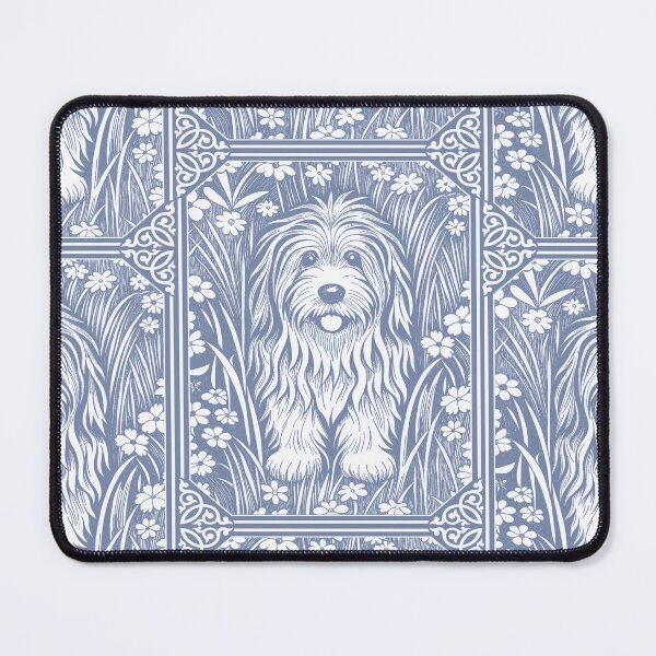 Item preview, Shaggy Dog Blues Cute Vintage Puppy in Garden designed and sold by AntiqueImages.