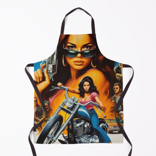 Item preview, Retro Biker Girl designed and sold by PulpVintage.
