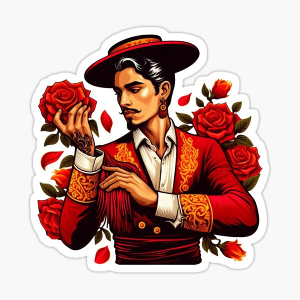 Item preview, Crimson Elegance: The Spanish Rose Dancer designed and sold by Flamenco Soul.