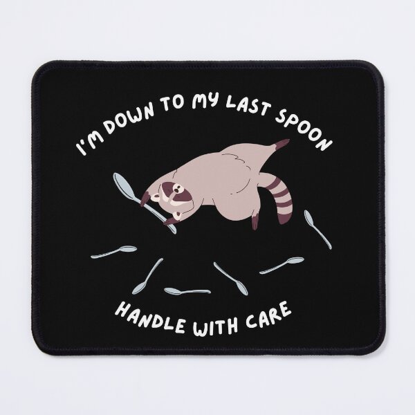 Item preview, Raccoon: Down to my Last Spoon! Handle with Care! designed and sold by LongHaulHumor.