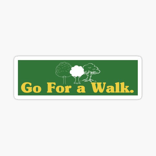 Item preview, Go For a Walk Bumper designed and sold by Lucki Shop.