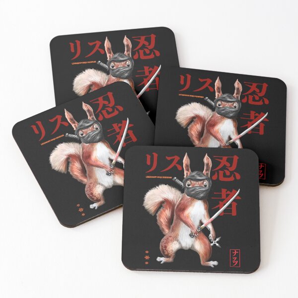 Item preview, Japanese Anime Ninja Squirrel - Cute Gift for Animal and Japanese aesthetic lovers designed and sold by InkyGenies.