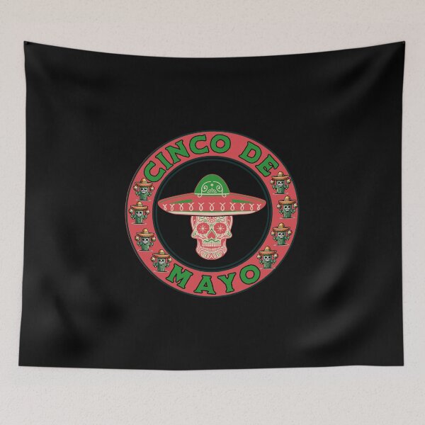 Item preview, Cinco de Mayo Festive Design Mexican Hat and Cactus Celebration Art designed and sold by ArtDesignTp.
