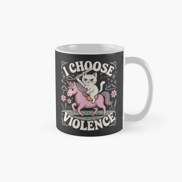 Item preview, I Choose Violence - Cute Funny Unicorn Cat designed and sold by BeansterNL.