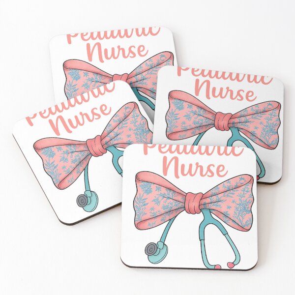 Item preview, Pediatric Nurse Bow Design, Cute Floral Stethoscope Illustration, Nurse Gift for Pediatric Healthcare Workers designed and sold by Giuggimade.
