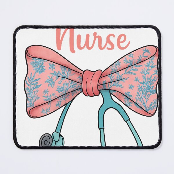 Item preview, Pediatric Nurse Bow Design, Cute Floral Stethoscope Illustration, Nurse Gift for Pediatric Healthcare Workers designed and sold by Giuggimade.