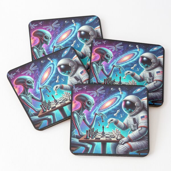 Item preview, Alien vs astronaut Chess designed and sold by Planetporridge.