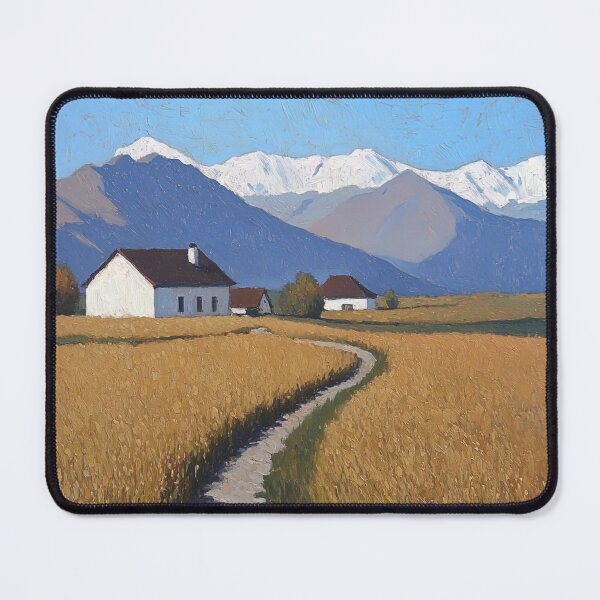 Item preview, Kazakhstan landscape | Post-impressionist painting style designed and sold by ComicsFactory.