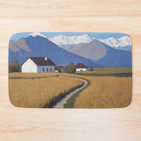 Item preview, Kazakhstan landscape | Post-impressionist painting style designed and sold by ComicsFactory.