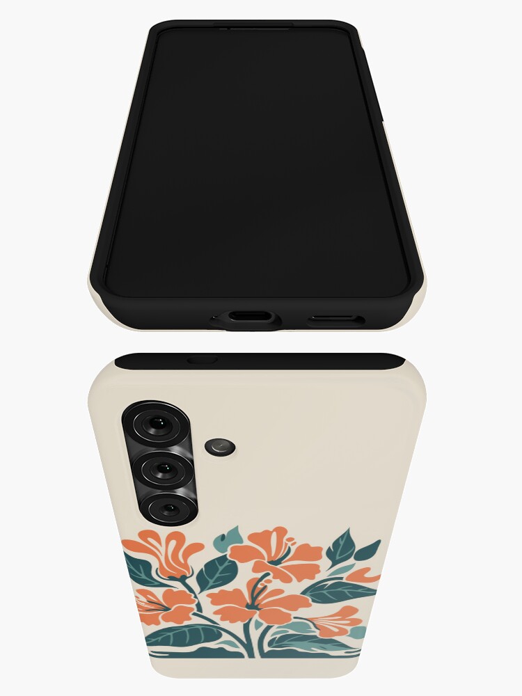 Thumbnail 3 of 4, Samsung Galaxy Phone Case, Tropical Hibiscus in Retro Colors – Bold Floral Design designed and sold by Patricks-Art.
