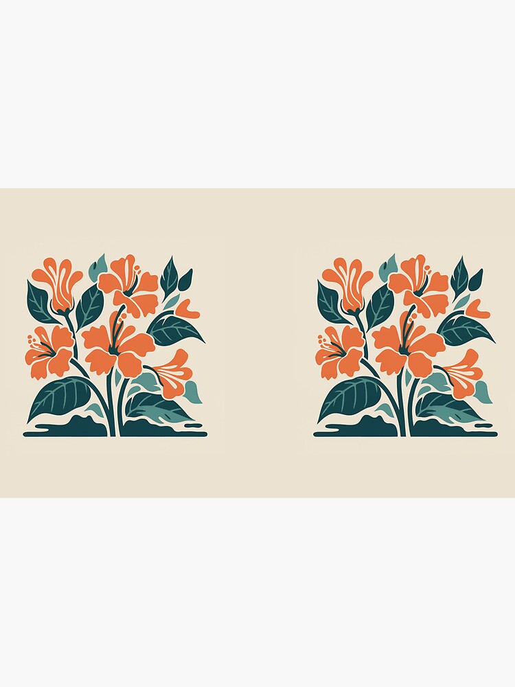 Thumbnail 4 of 4, Coffee Mug, Tropical Hibiscus in Retro Colors – Bold Floral Design designed and sold by Patricks-Art.