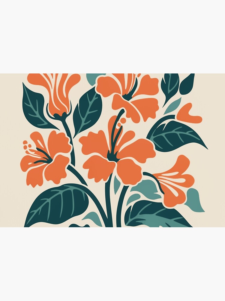 Thumbnail 3 of 3, Journal, Tropical Hibiscus in Retro Colors – Bold Floral Design designed and sold by Patricks-Art.